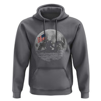 Bigfoot Loch Ness Monster 4th of July Hoodie Funny Cryptid Moon Night