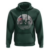 Bigfoot Loch Ness Monster 4th of July Hoodie Funny Cryptid Moon Night