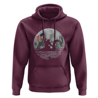 Bigfoot Loch Ness Monster 4th of July Hoodie Funny Cryptid Moon Night
