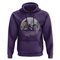 Bigfoot Loch Ness Monster 4th of July Hoodie Funny Cryptid Moon Night