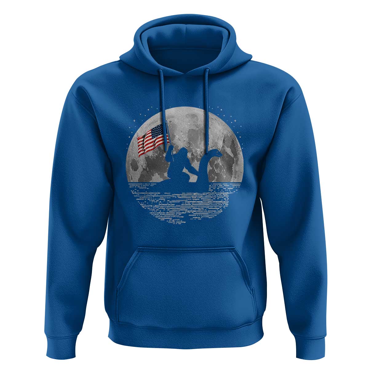 Bigfoot Loch Ness Monster 4th of July Hoodie Funny Cryptid Moon Night