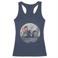 Bigfoot Loch Ness Monster 4th of July Racerback Tank Top Funny Cryptid Moon Night