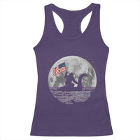 Bigfoot Loch Ness Monster 4th of July Racerback Tank Top Funny Cryptid Moon Night