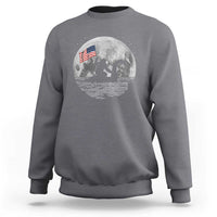 Bigfoot Loch Ness Monster 4th of July Sweatshirt Funny Cryptid Moon Night