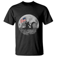 Bigfoot Loch Ness Monster 4th of July T Shirt Funny Cryptid Moon Night