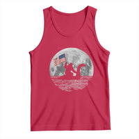 Bigfoot Loch Ness Monster 4th of July Tank Top Funny Cryptid Moon Night