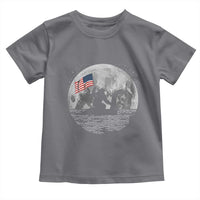 Bigfoot Loch Ness Monster 4th of July Toddler T Shirt Funny Cryptid Moon Night