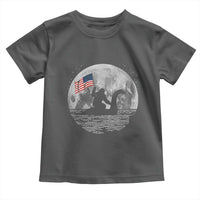Bigfoot Loch Ness Monster 4th of July Toddler T Shirt Funny Cryptid Moon Night