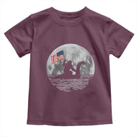 Bigfoot Loch Ness Monster 4th of July Toddler T Shirt Funny Cryptid Moon Night