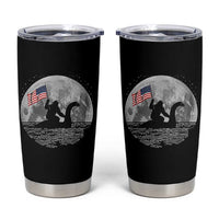 Bigfoot Loch Ness Monster 4th of July Tumbler Cup Funny Cryptid Moon Night