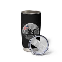 Bigfoot Loch Ness Monster 4th of July Tumbler Cup Funny Cryptid Moon Night