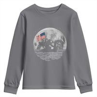 Bigfoot Loch Ness Monster 4th of July Youth Sweatshirt Funny Cryptid Moon Night