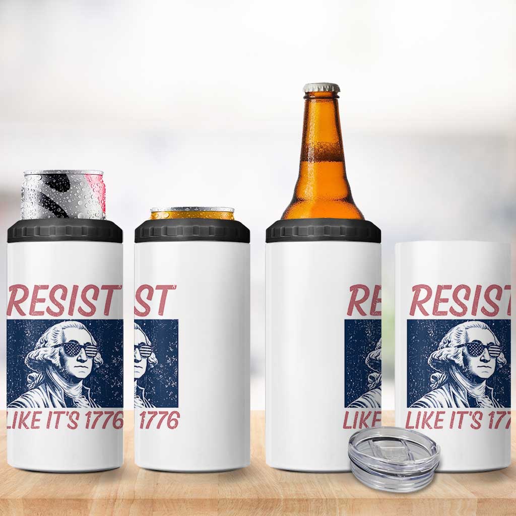 Resist Like its 1776 4 in 1 Can Cooler Tumbler America 4th of July 250 Years Freedom