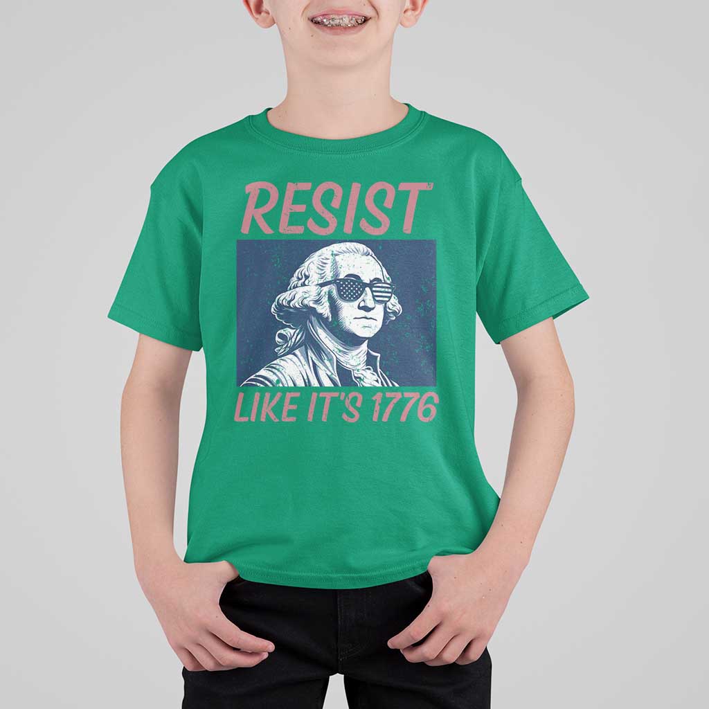 Resist Like its 1776 T Shirt For Kid America 4th of July 250 Years Freedom