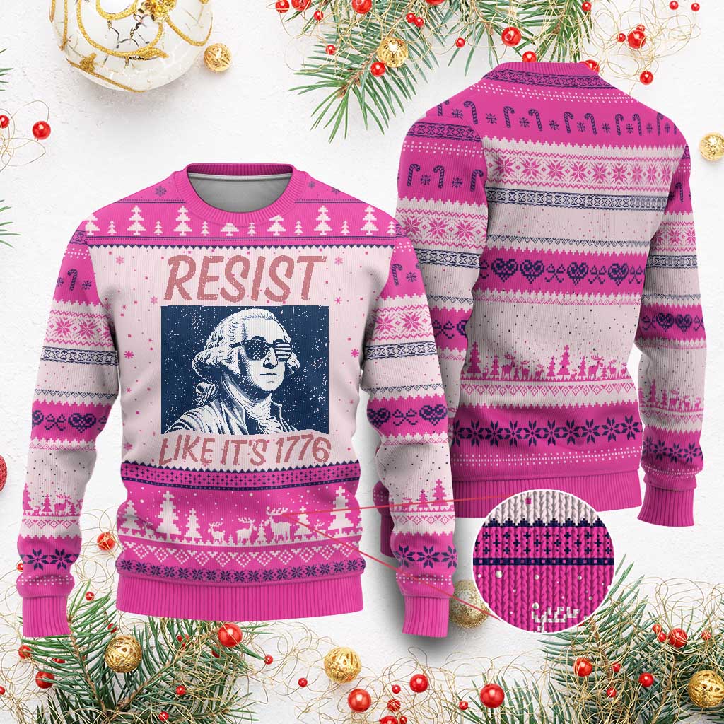 Resist Like its 1776 Ugly Christmas Sweater America 4th of July 250 Years Freedom