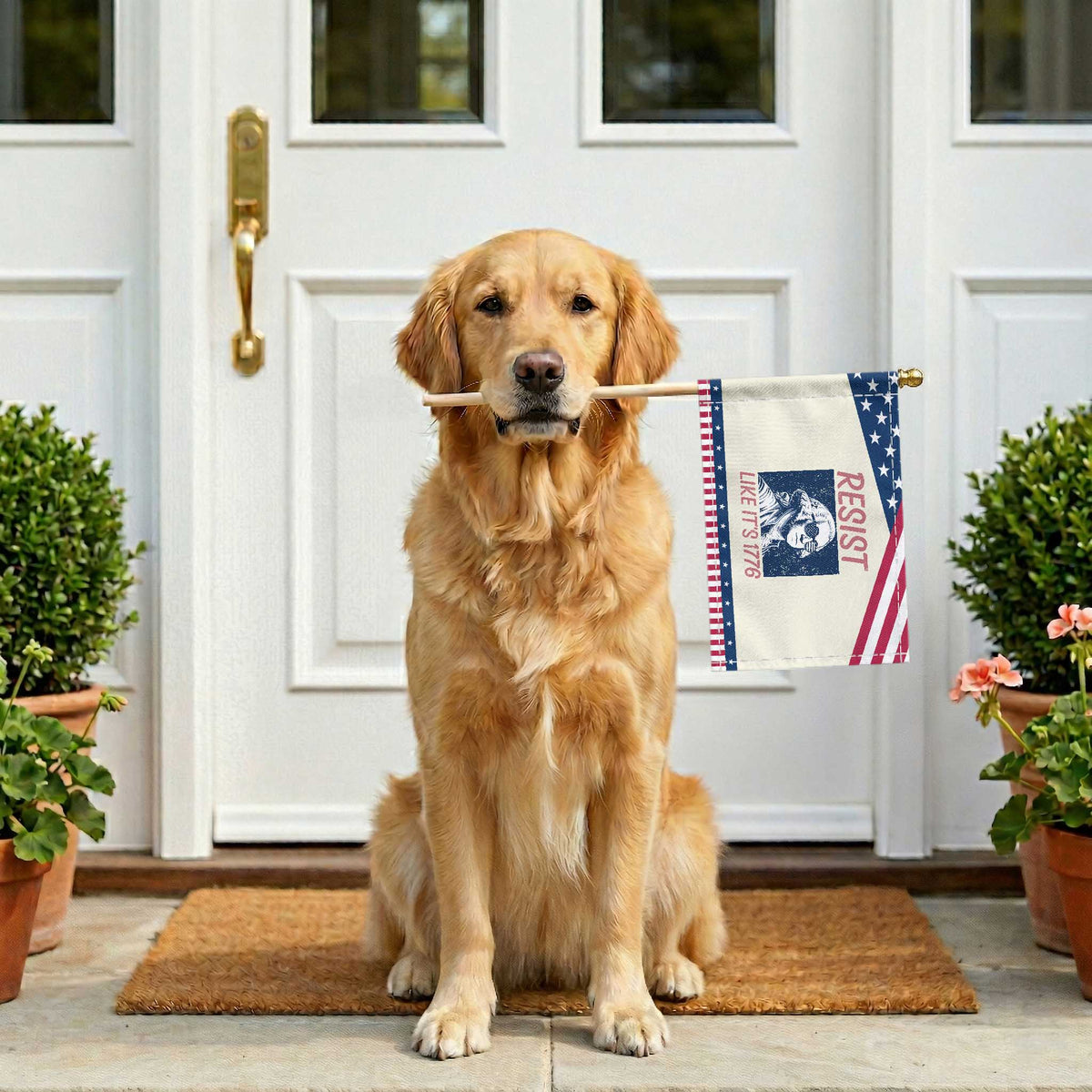 Resist Like its 1776 Patriotic Handheld Flag America 4th of July 250 Years Freedom