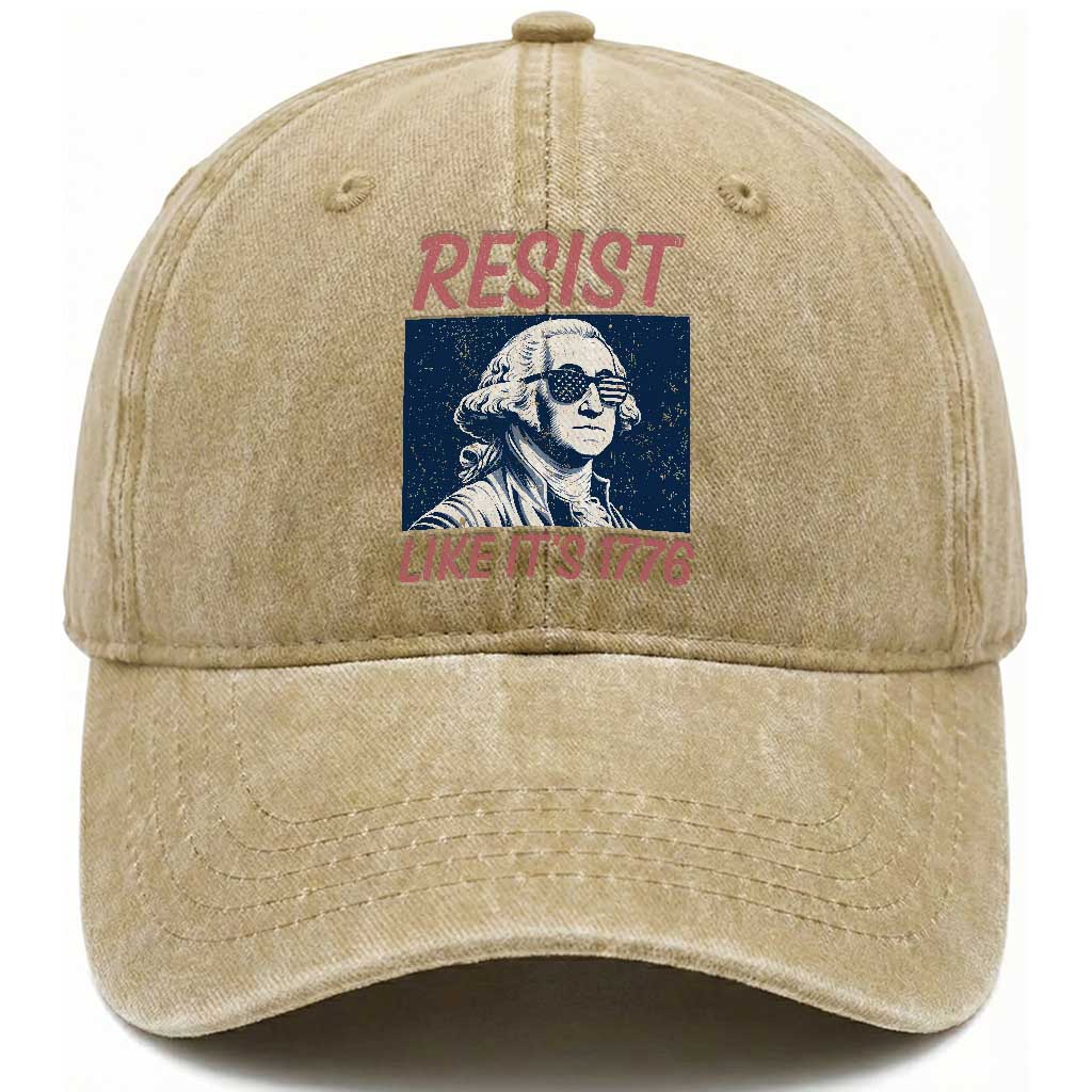 Resist Like its 1776 Washed Cotton Baseball Cap America 4th of July 250 Years Freedom