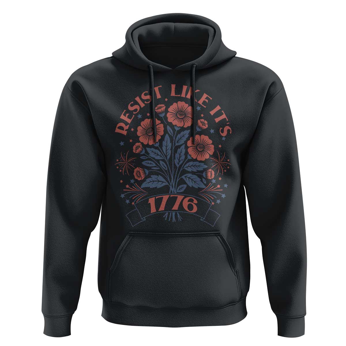 Resist Like its 1776 Hoodie Vintage Boho Floral Subtle 250th Anniversary