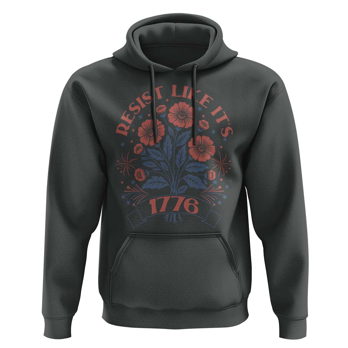 Resist Like its 1776 Hoodie Vintage Boho Floral Subtle 250th Anniversary