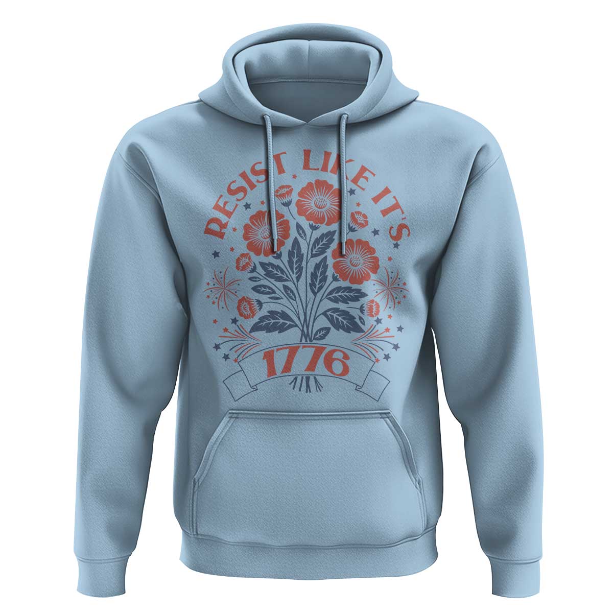 Resist Like its 1776 Hoodie Vintage Boho Floral Subtle 250th Anniversary
