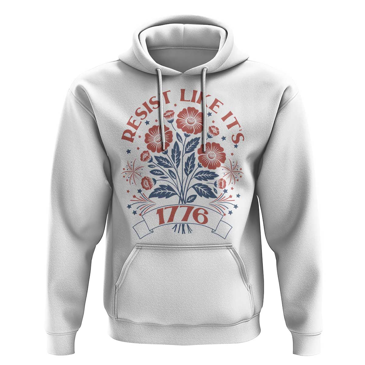 Resist Like its 1776 Hoodie Vintage Boho Floral Subtle 250th Anniversary