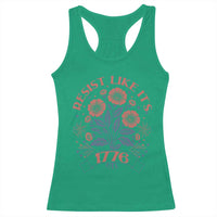 Resist Like its 1776 Racerback Tank Top Vintage Boho Floral Subtle 250th Anniversary