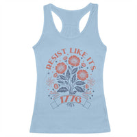 Resist Like its 1776 Racerback Tank Top Vintage Boho Floral Subtle 250th Anniversary