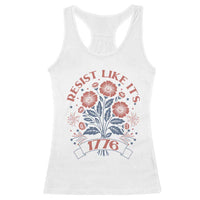 Resist Like its 1776 Racerback Tank Top Vintage Boho Floral Subtle 250th Anniversary