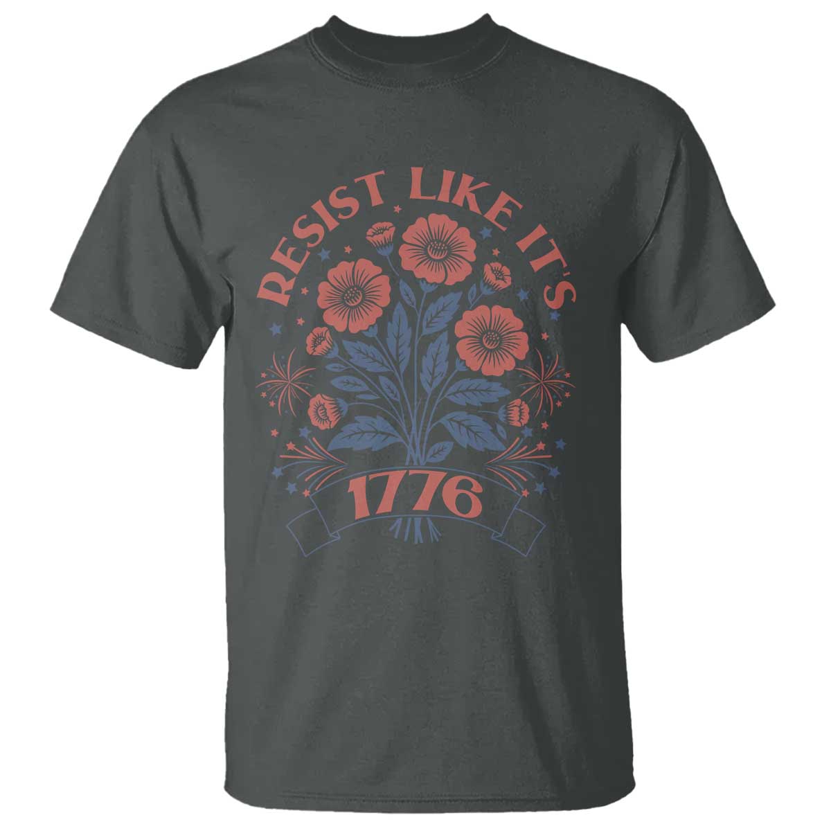 Resist Like its 1776 T Shirt Vintage Boho Floral Subtle 250th Anniversary