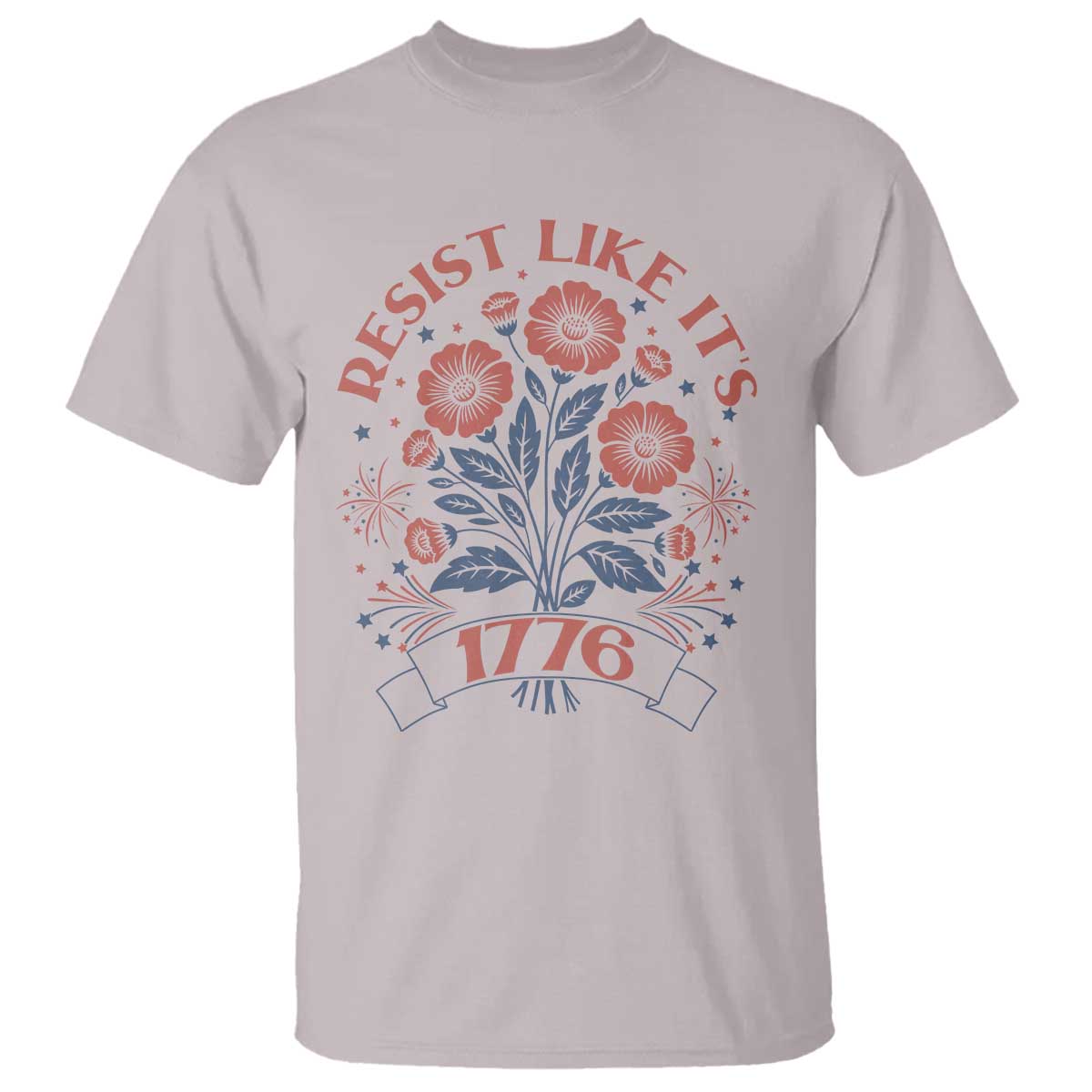 Resist Like its 1776 T Shirt Vintage Boho Floral Subtle 250th Anniversary