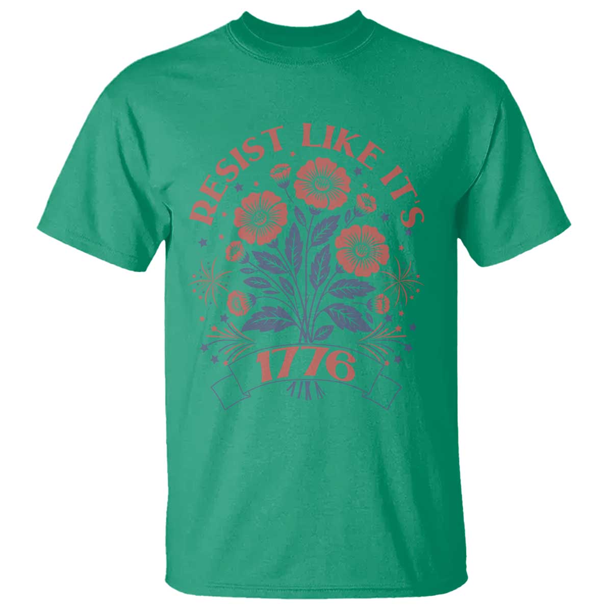 Resist Like its 1776 T Shirt Vintage Boho Floral Subtle 250th Anniversary