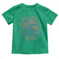 Resist Like its 1776 Toddler T Shirt Vintage Boho Floral Subtle 250th Anniversary