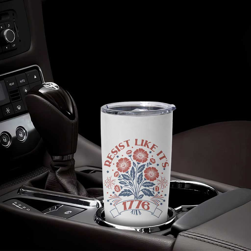 Resist Like its 1776 Tumbler Cup Vintage Boho Floral Subtle 250th Anniversary