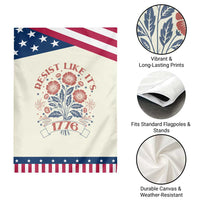 Resist Like its 1776 Patriotic Garden Flag Vintage Boho Floral Subtle 250th Anniversary