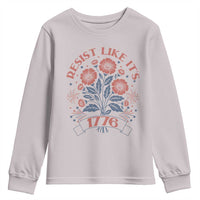 Resist Like its 1776 Youth Sweatshirt Vintage Boho Floral Subtle 250th Anniversary
