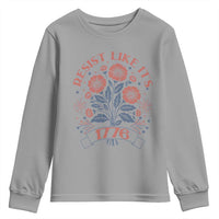 Resist Like its 1776 Youth Sweatshirt Vintage Boho Floral Subtle 250th Anniversary