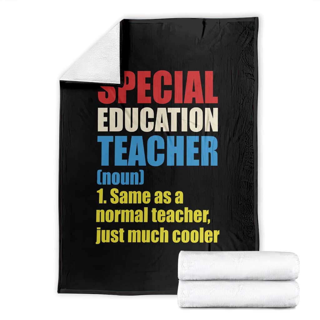 Special Education Teacher Definition Throw Blanket Funny Back to School