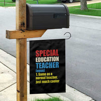 Special Education Teacher Definition Garden Flag Funny Back to School