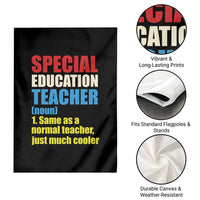 Special Education Teacher Definition Garden Flag Funny Back to School