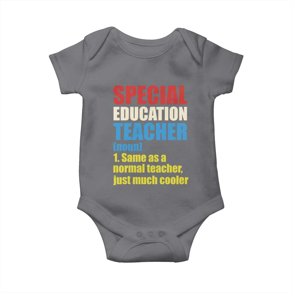 Special Education Teacher Definition Baby Onesie Funny Back to School