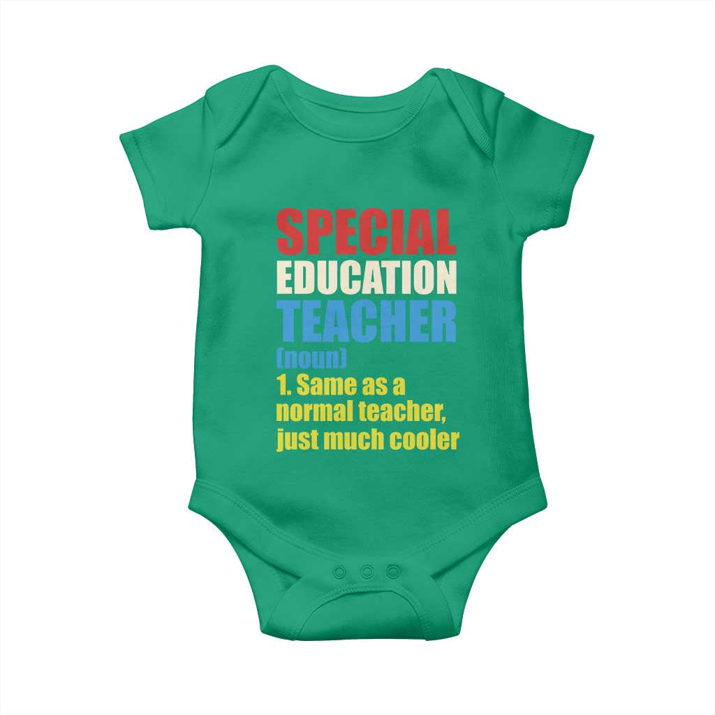 Special Education Teacher Definition Baby Onesie Funny Back to School