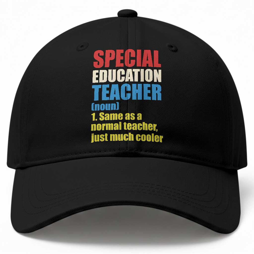 Special Education Teacher Definition Baseball Cap Funny Back to School