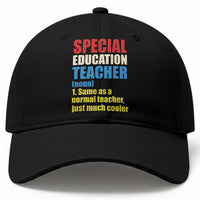 Special Education Teacher Definition Baseball Cap Funny Back to School