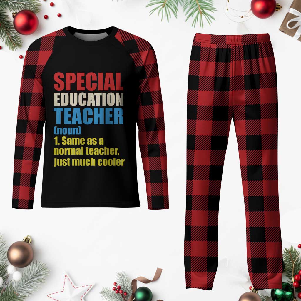 Special Education Teacher Definition Plaid Pajama Set Funny Back to School