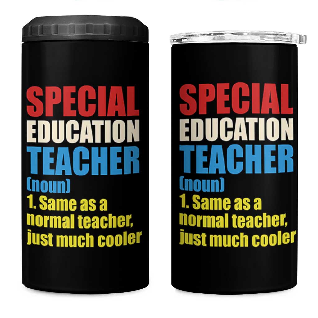 Special Education Teacher Definition 4 in 1 Can Cooler Tumbler Funny Back to School
