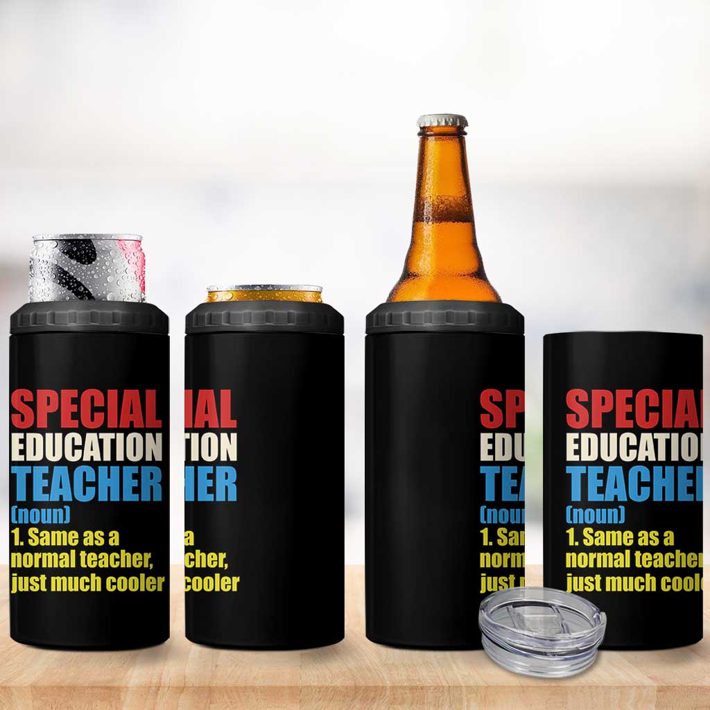 Special Education Teacher Definition 4 in 1 Can Cooler Tumbler Funny Back to School