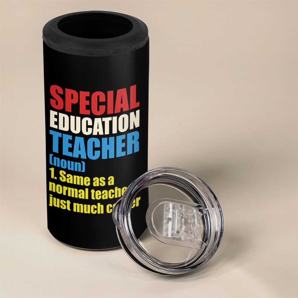 Special Education Teacher Definition 4 in 1 Can Cooler Tumbler Funny Back to School