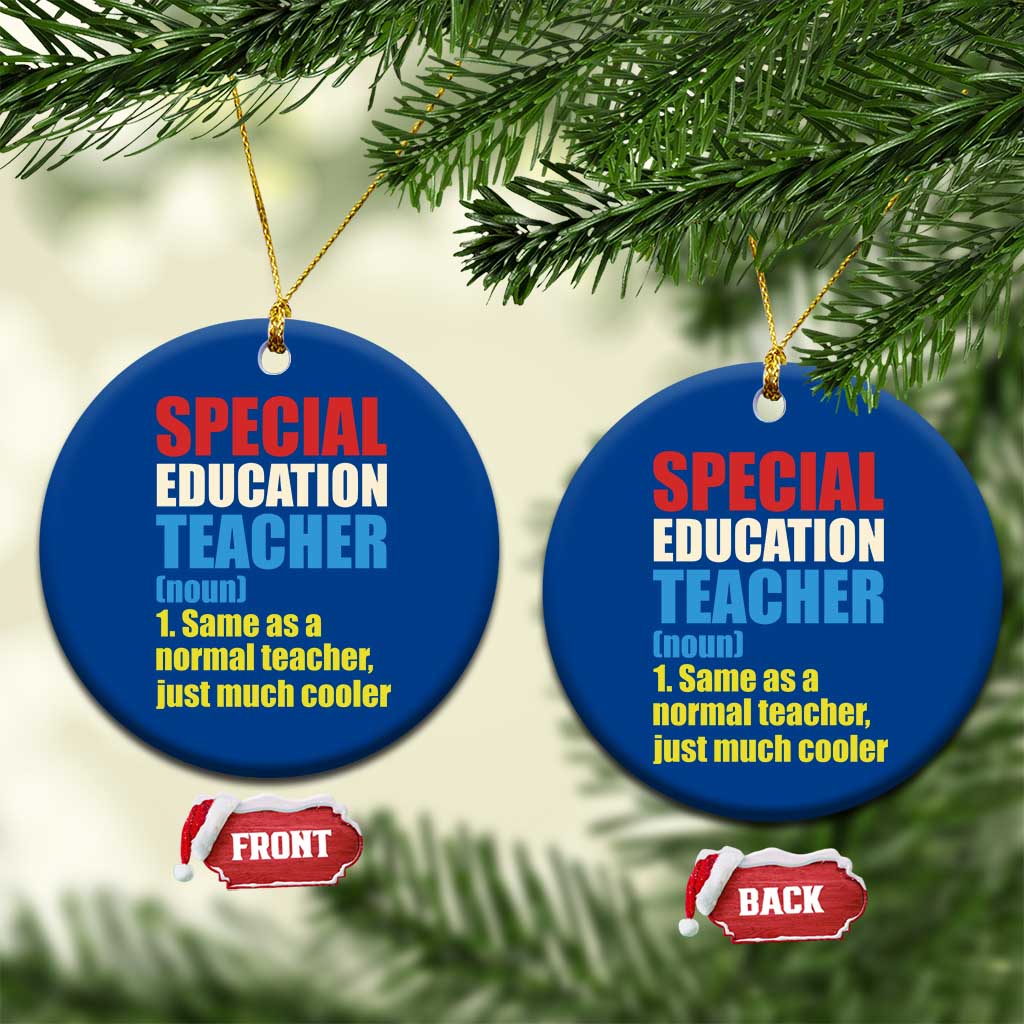 Special Education Teacher Definition Ceramic Ornament Funny Back to School