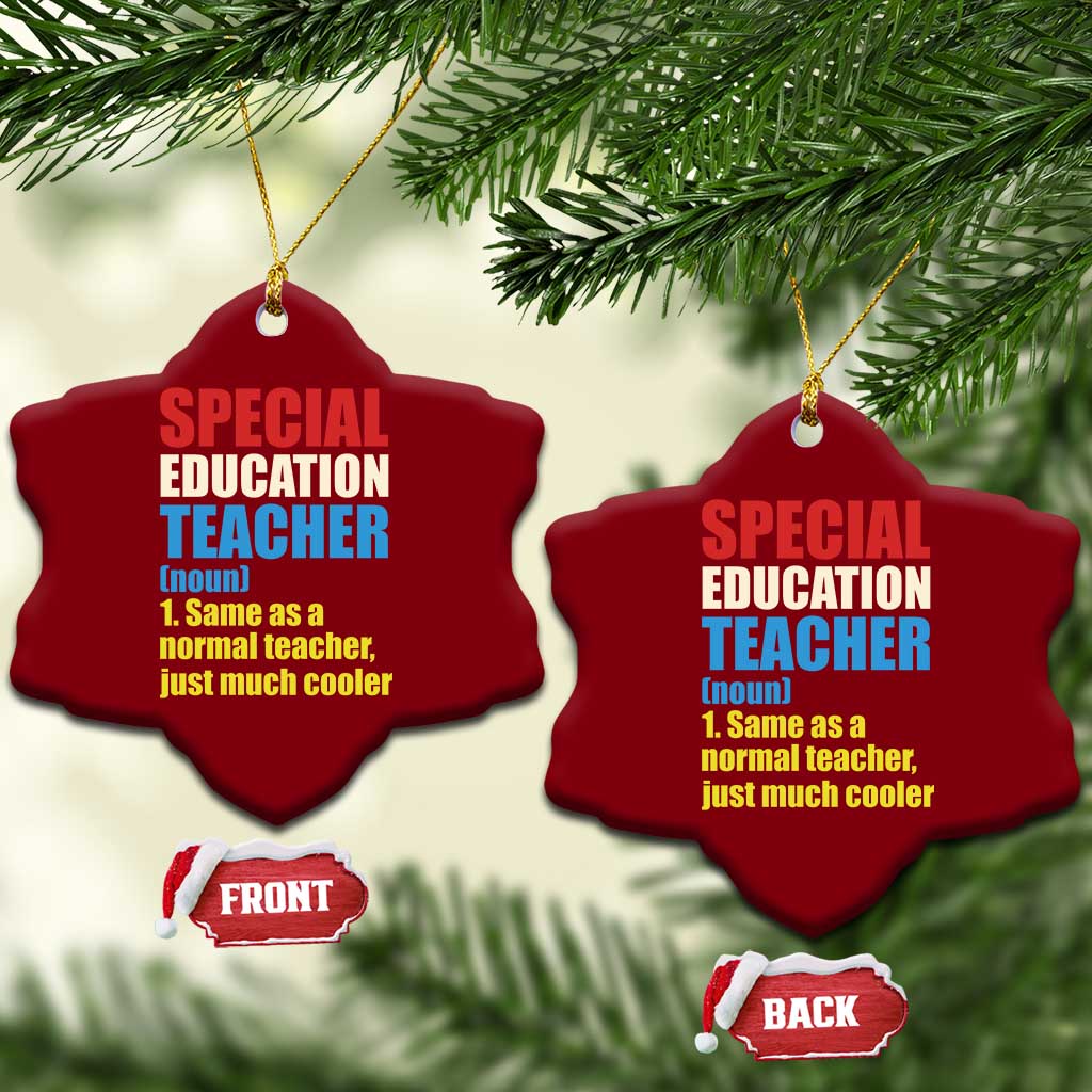 Special Education Teacher Definition Ceramic Ornament Funny Back to School