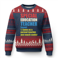 Special Education Teacher Definition Ugly Christmas Sweater Funny Back to School